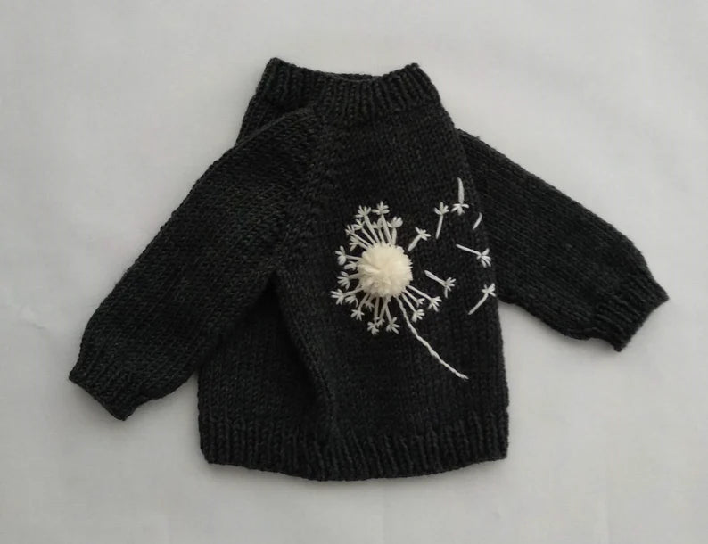 Calendula Top Down Sweater Knitting Pattern | 0-14 years