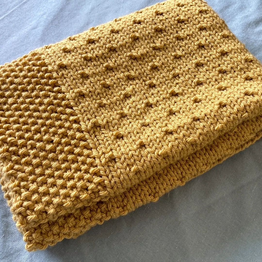 Forest Dew Blanket Knitting Pattern