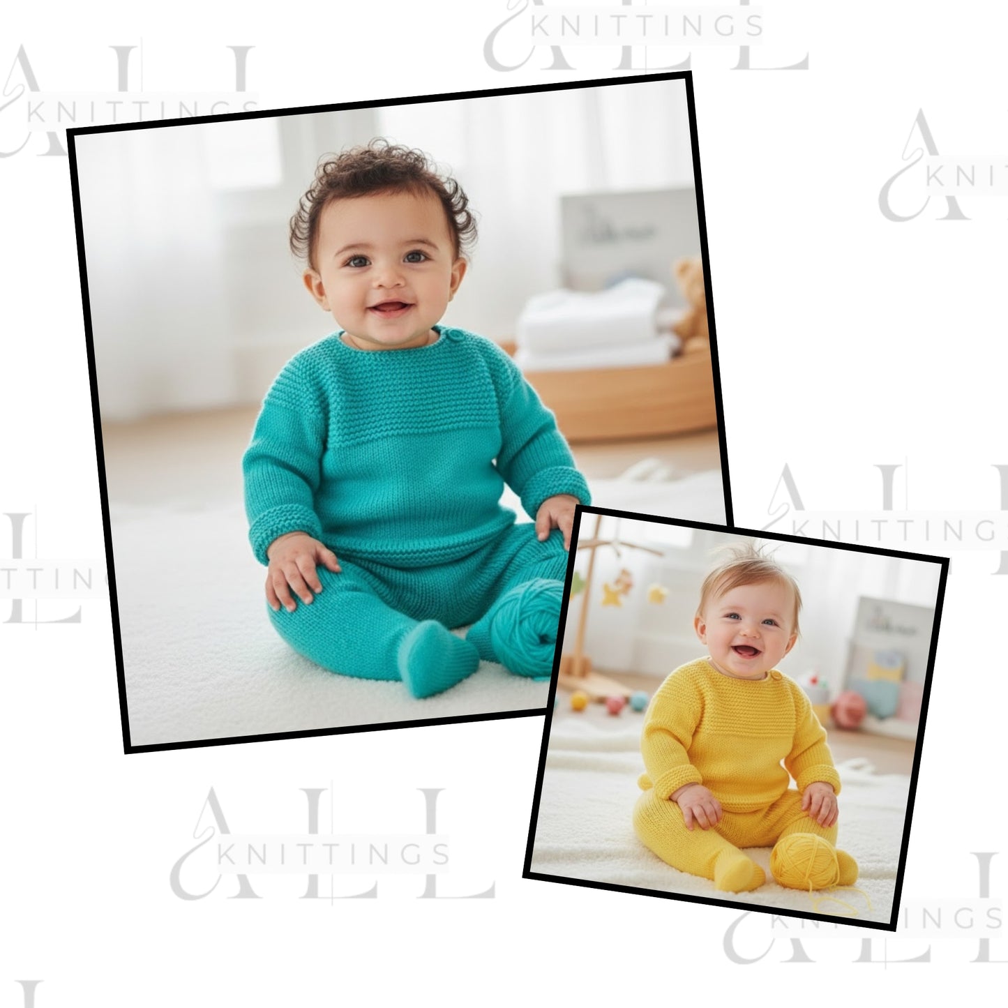 Unisex Very Easy Full Set Little Outfit Knitting Pattern