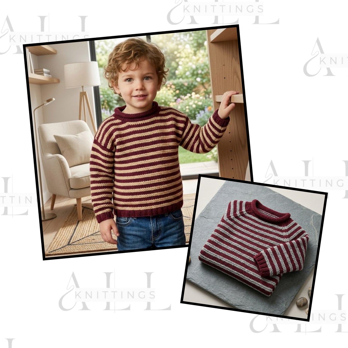 Classic Mini Striped Sweater Knitting Pattern