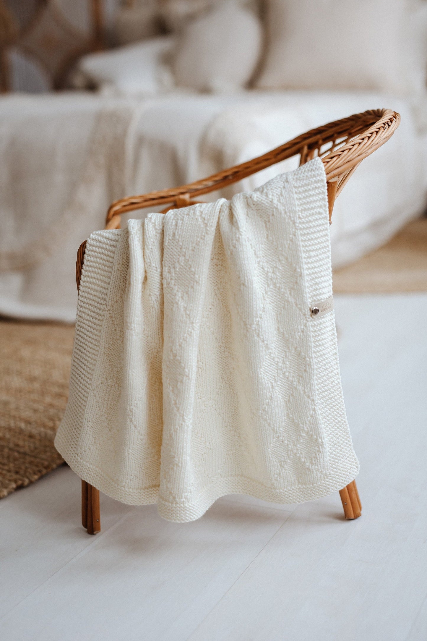 Diamonds Baby Blanket Knitting Pattern