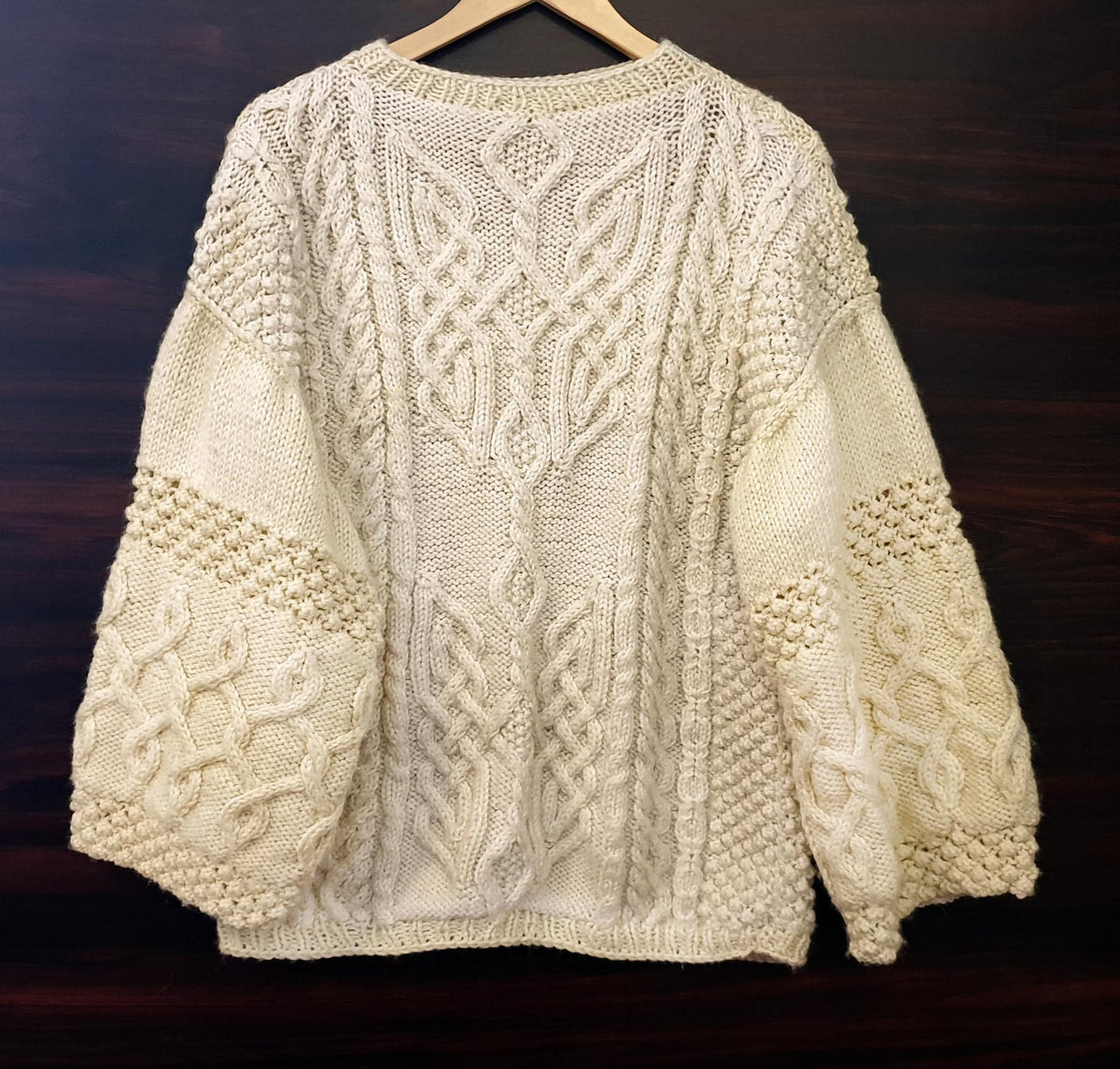 Big Warm Cable Sweater Knitting Pattern - view 5