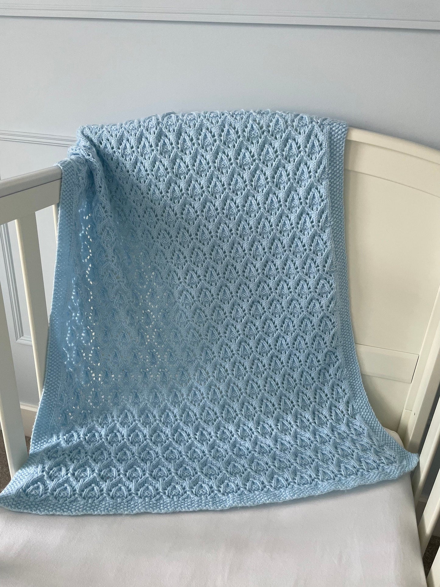 Cozy Baby Blanket Lace Design Knitting Pattern