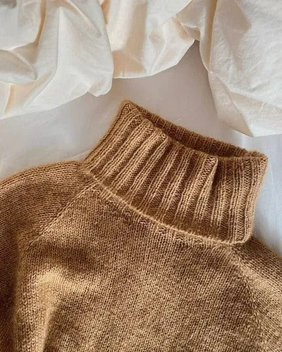 Old Money Turtle Neck Sweater Knitting Pattern