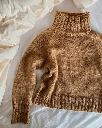 Old Money Turtle Neck Sweater Knitting Pattern