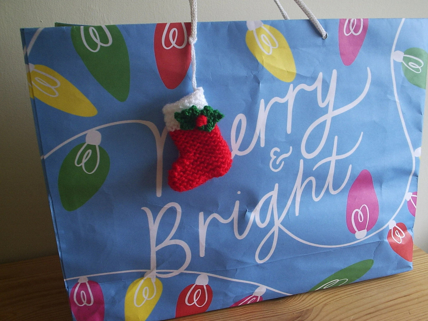 Christmas Holly Stocking Bunting Knitting Pattern