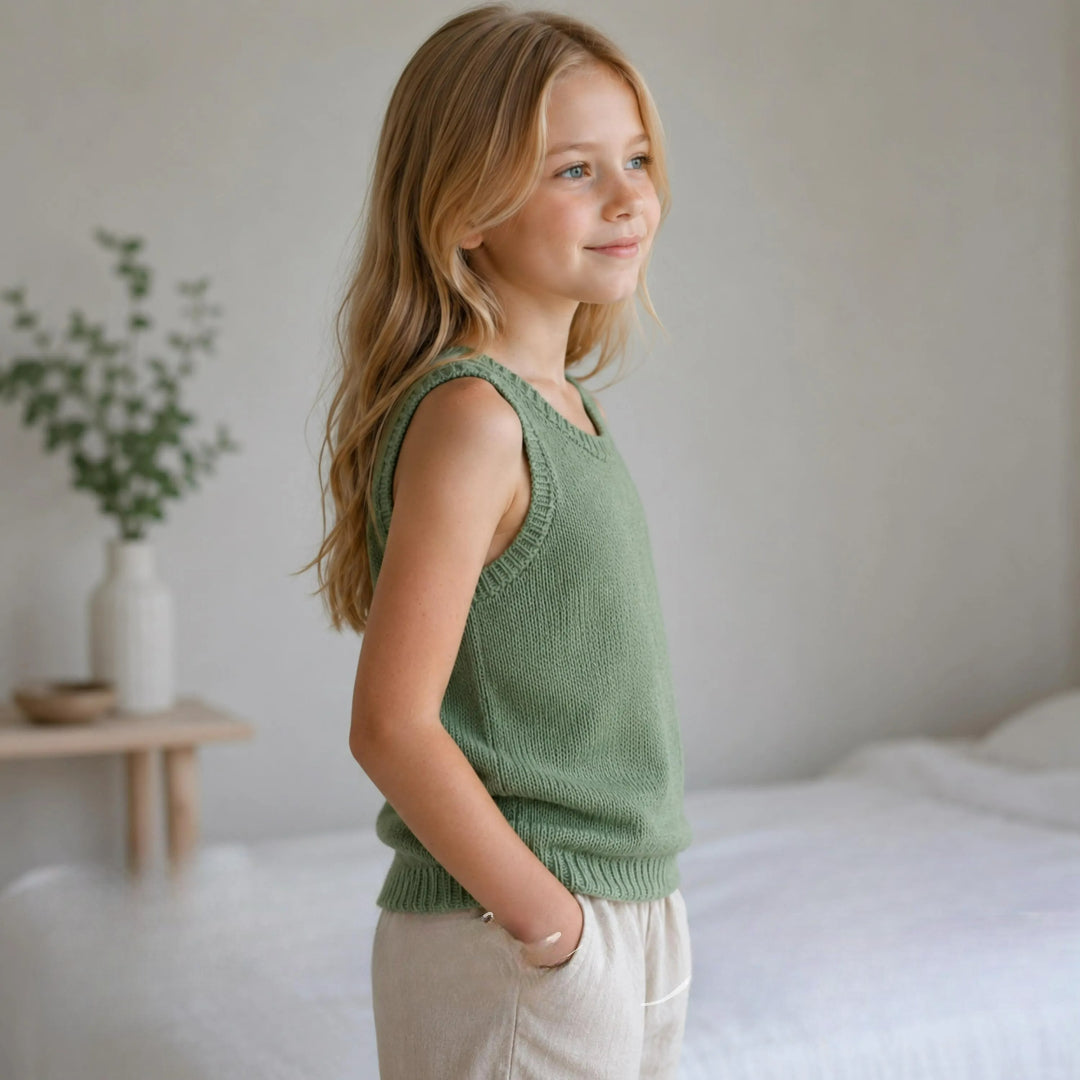Minimalist Little Girl Top Knitting Pattern