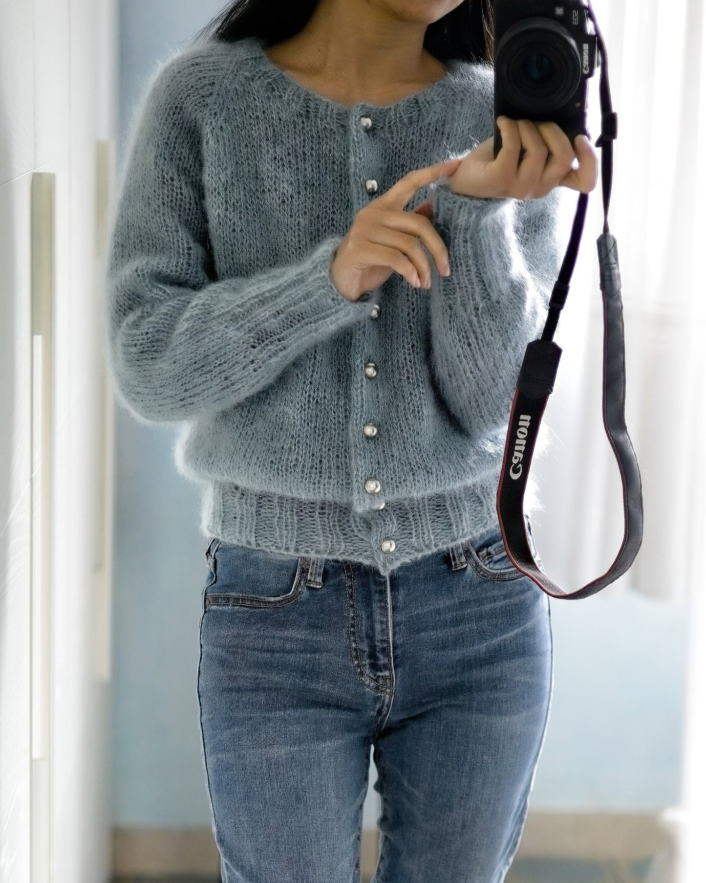 Soft Mohair Raglan Cardigan Knitting Pattern
