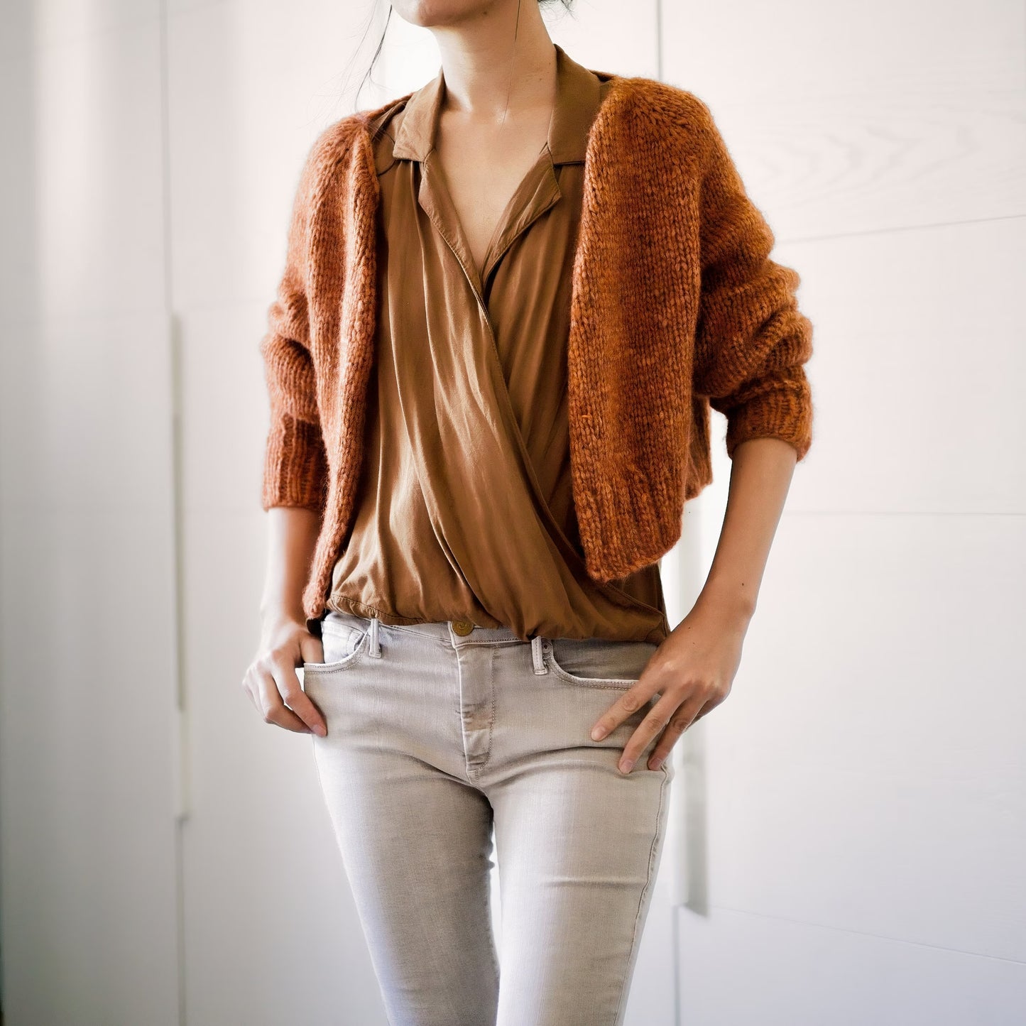 Oversized Chunky Button Cardigan Knitting Pattern