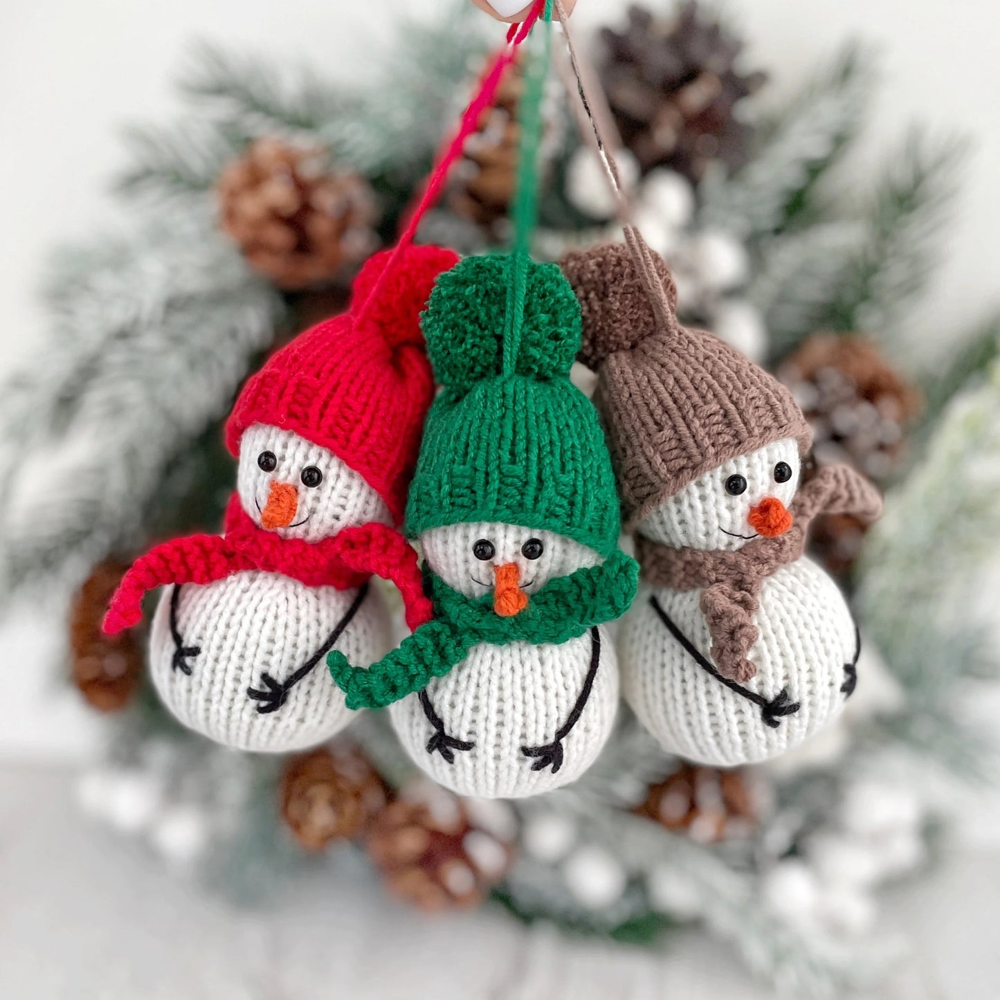 Snowman Tree Decor Knitting Pattern