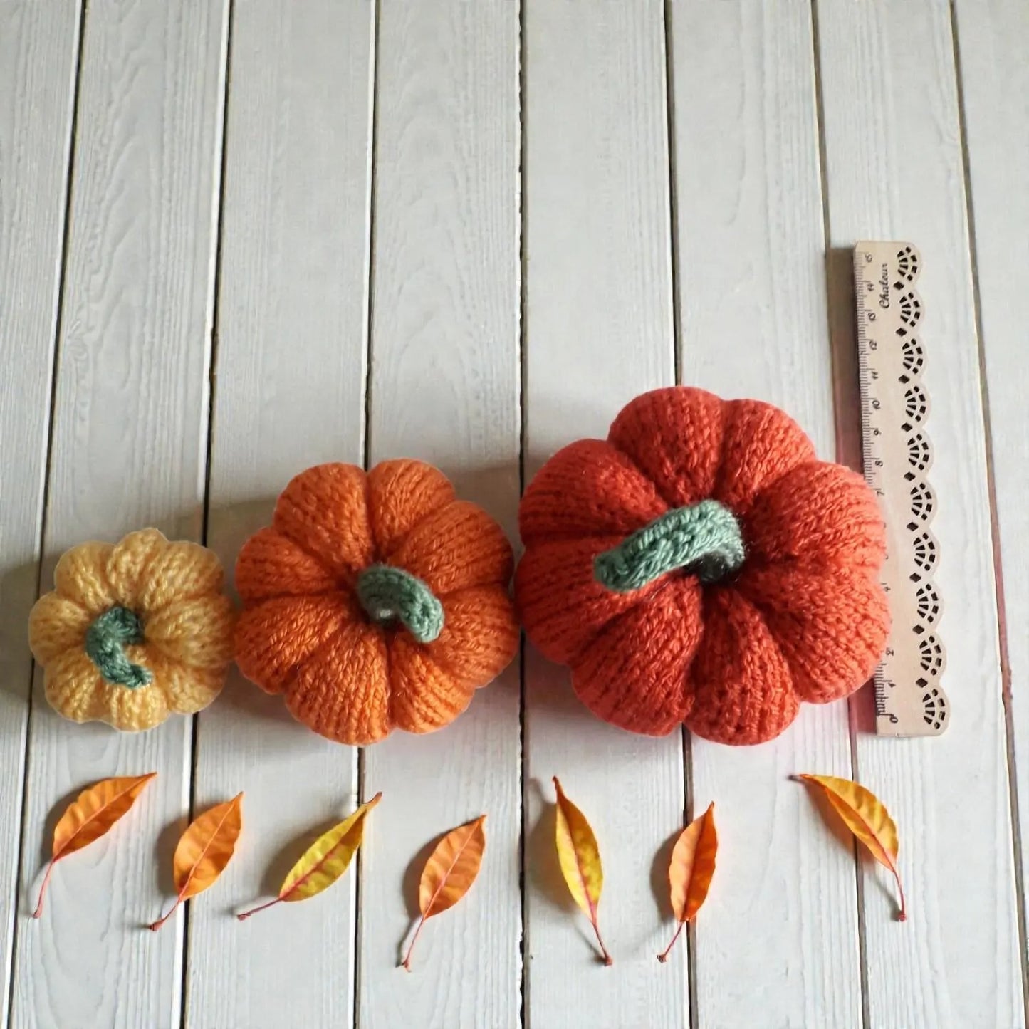 Easy Autumn Gourd Knitting Pattern