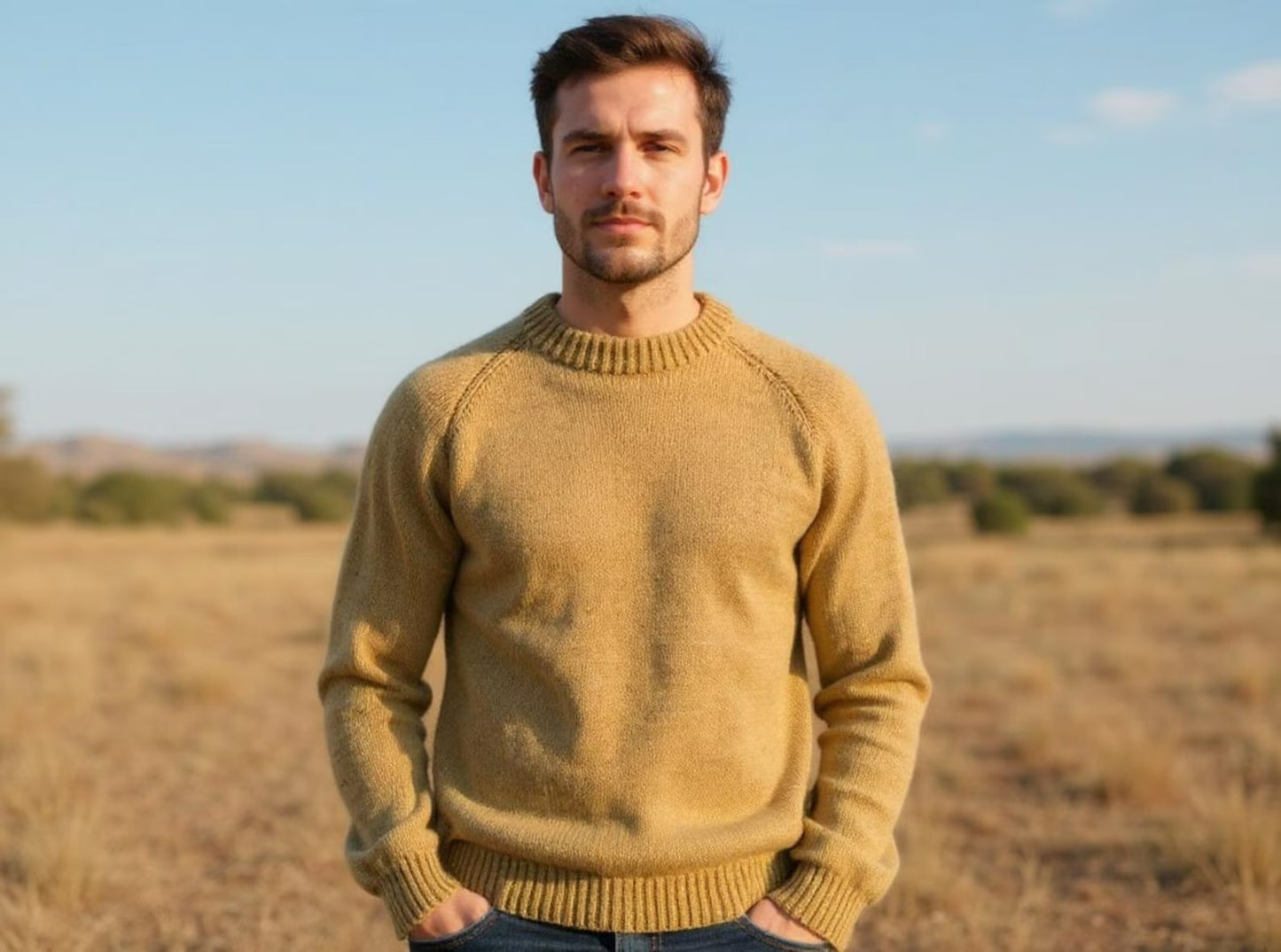Classic Raglan Gentleman Pullover Knitting Pattern