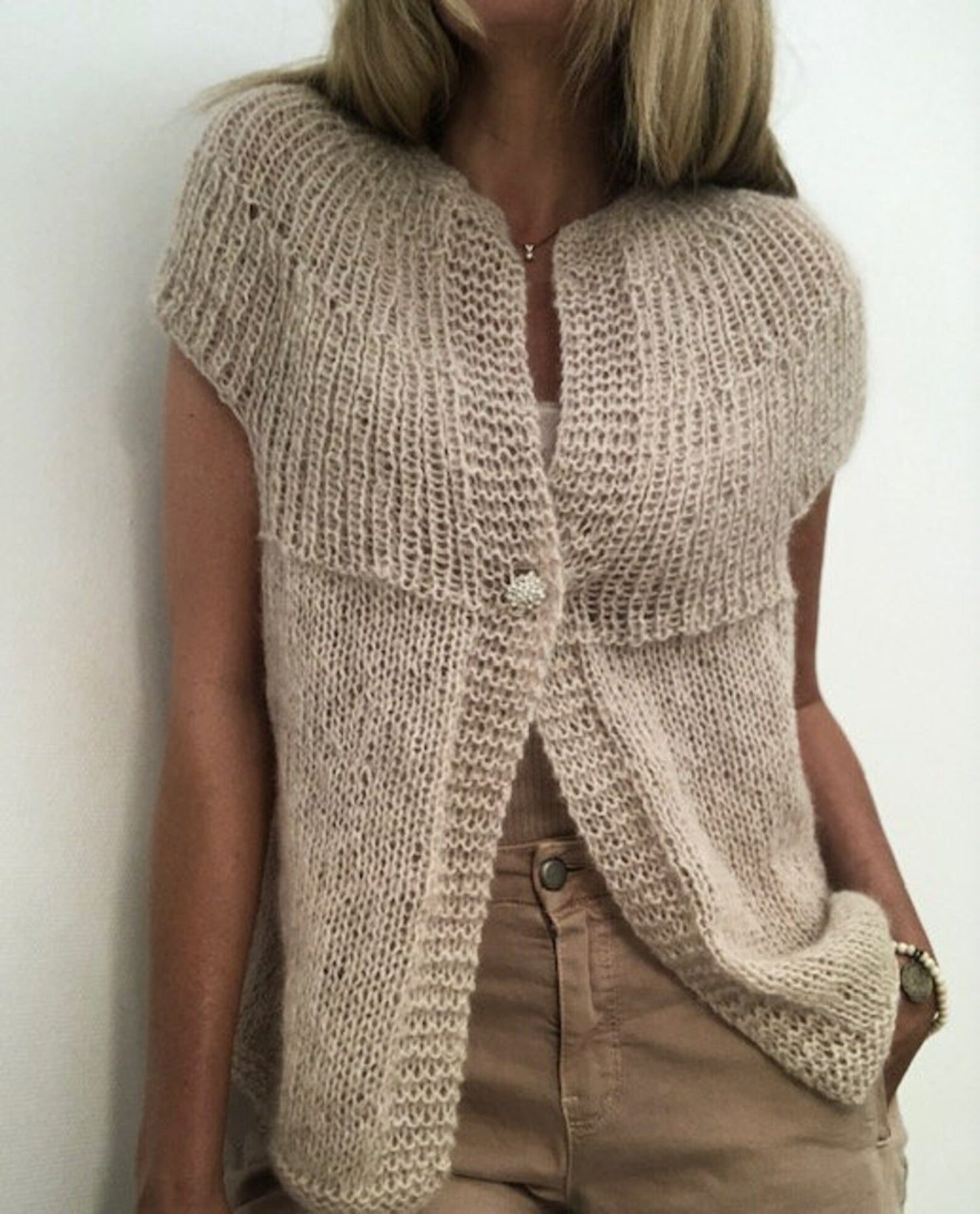 One-Button Top Knitting Pattern