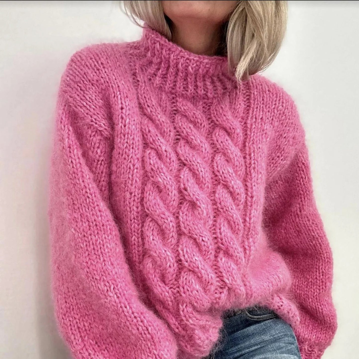 Classic-Braid Sweater Knitting Pattern