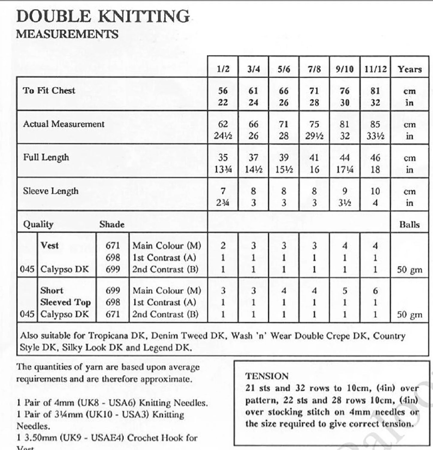 Two Way Sleeve Eyelet Kids Top Knitting Pattern