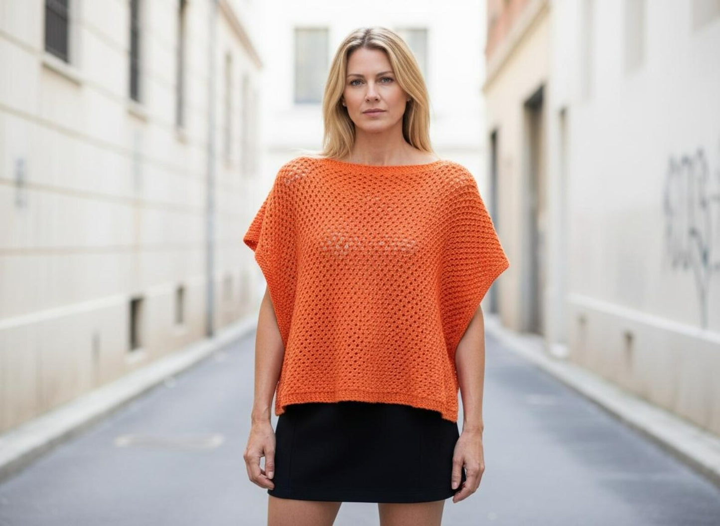 Airy Eyelet Summer Blouse Knitting Pattern