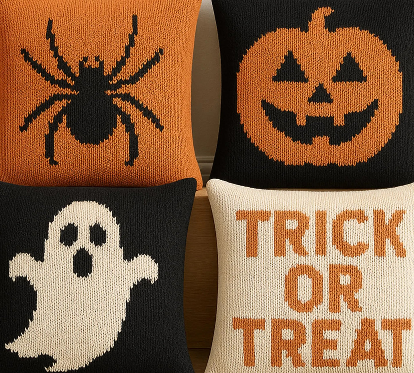 Cozy Halloween Cushion Knitting Pattern