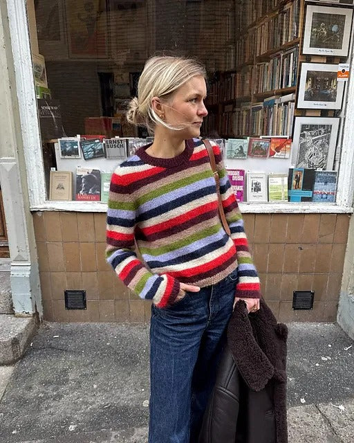 Old Money Stripe Sweater Knitting Pattern
