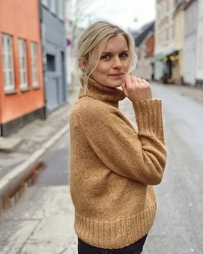 Old Money Turtle Neck Sweater Knitting Pattern