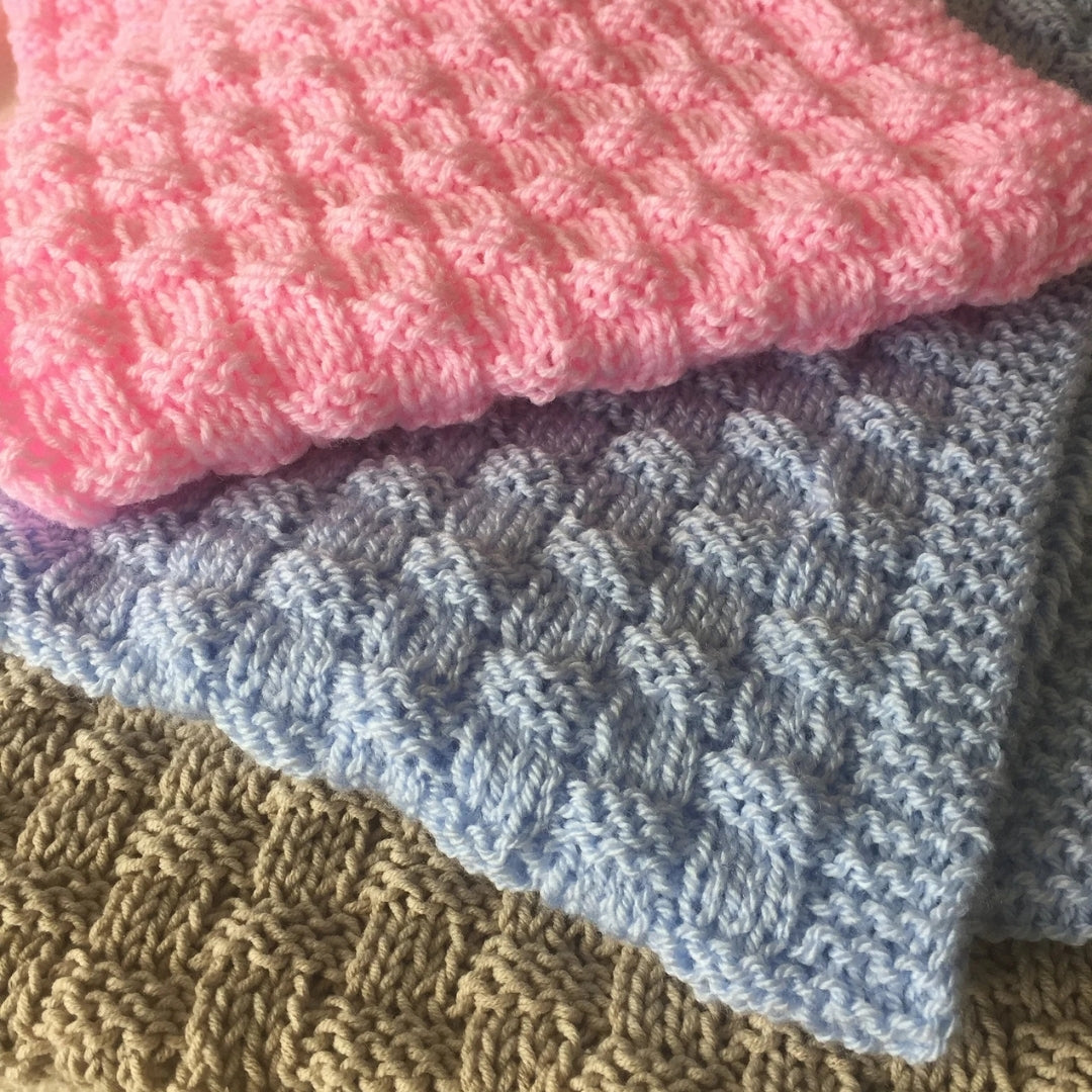 Whispering Baskets Blanket Knitting Pattern