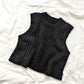 Twist Cable Vest Knitting Pattern — finished design