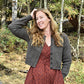 My First Button Cardigan Knitting Pattern — finished design