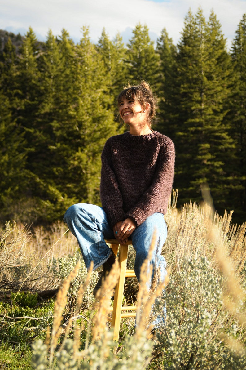 Pine Woods Easy Sweater Knitting Pattern — finished design