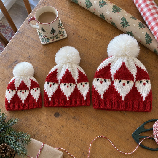 Santa Family Hat Knitting Pattern