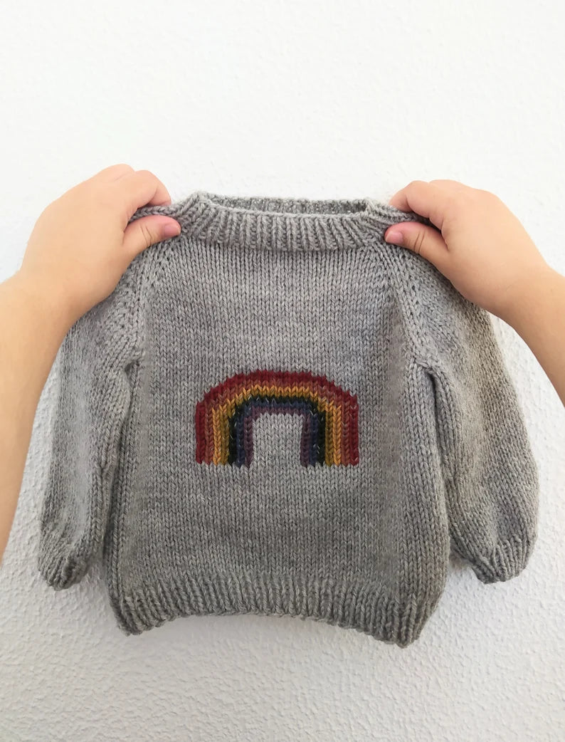 Calendula Top Down Sweater Knitting Pattern | 0-14 years