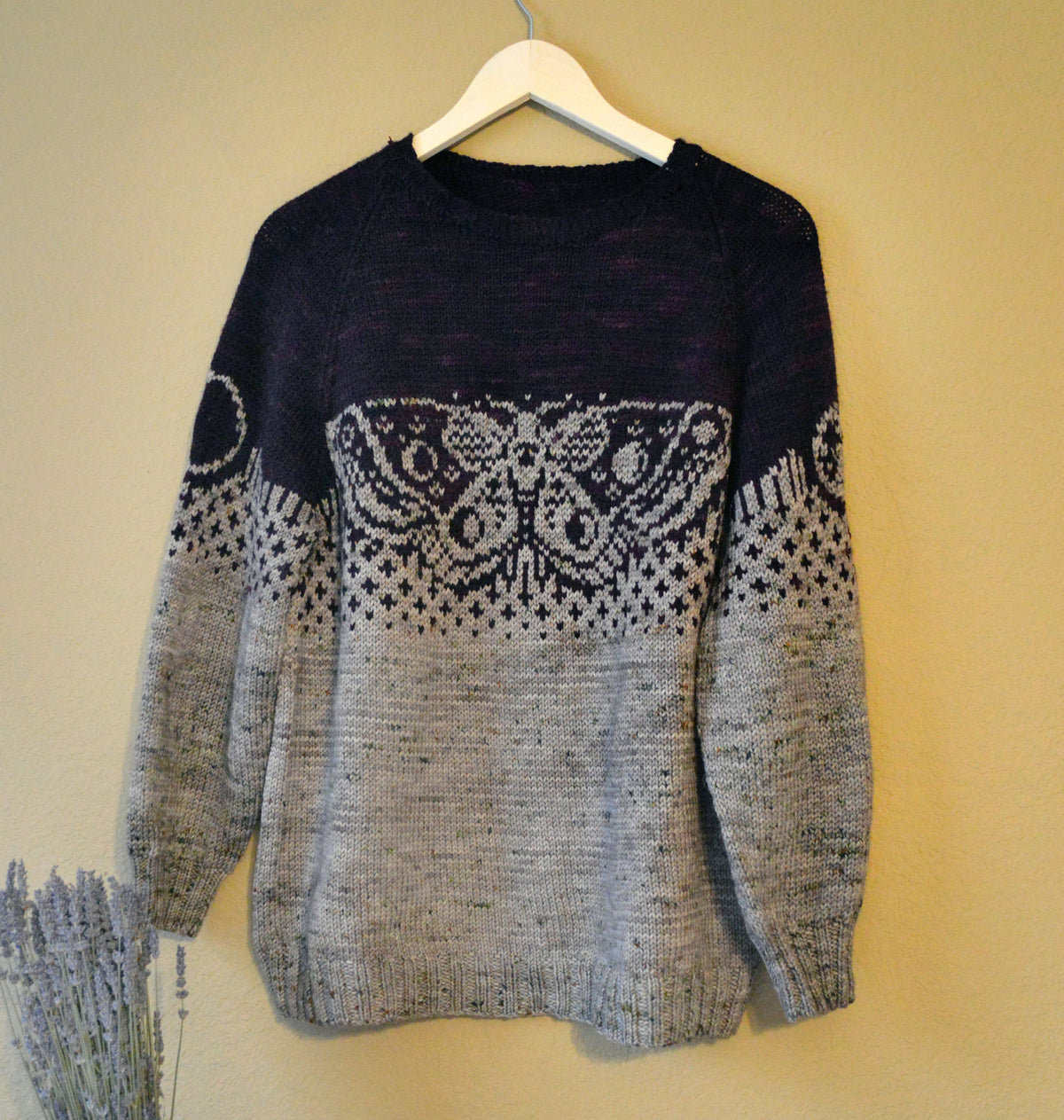 Moon Moth Night Sky Sweater full front