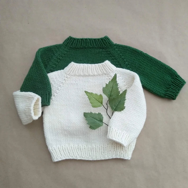 Calendula Top Down Sweater Knitting Pattern | 0-14 years
