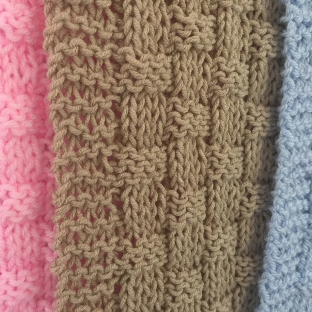 Whispering Baskets Blanket Knitting Pattern