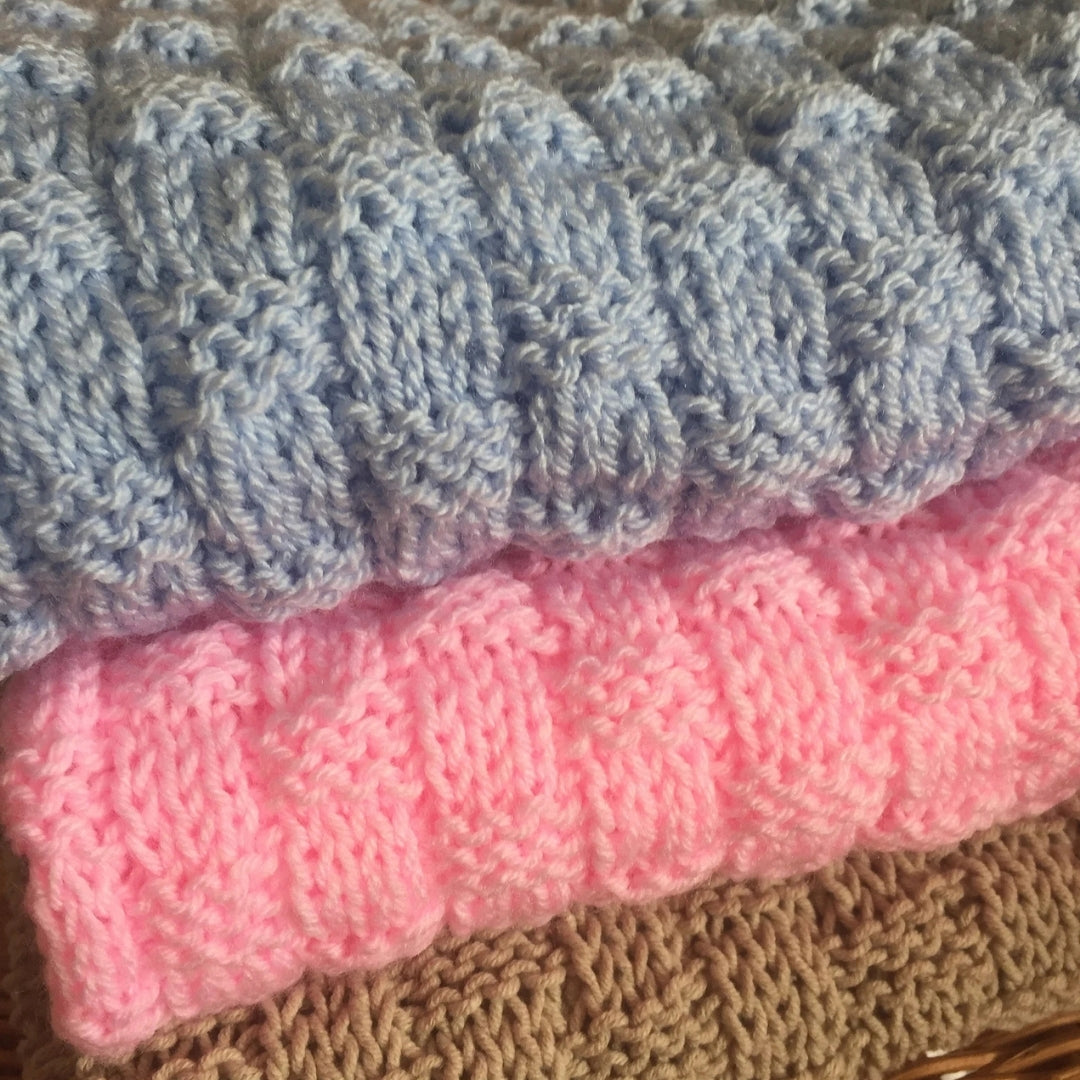 Whispering Baskets Blanket Knitting Pattern