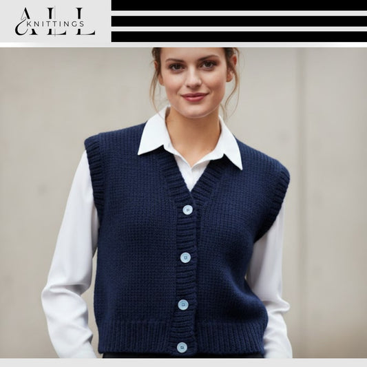 Comfy Buttoned Vest Knitting Pattern