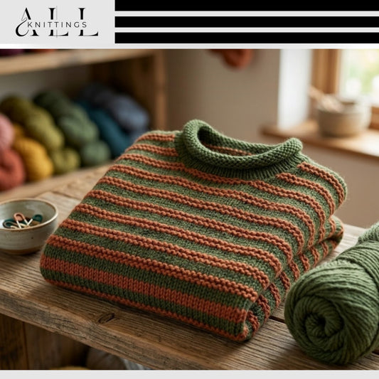 Classic Mini Striped Sweater Knitting Pattern
