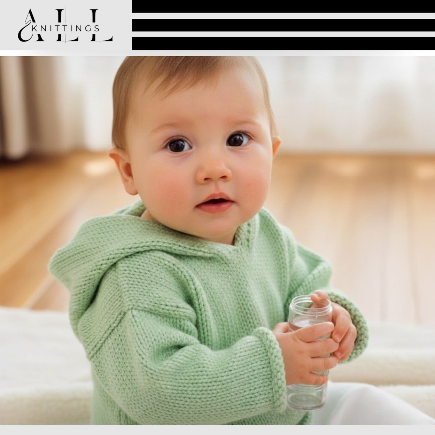 Unisex Little Hoodie Sweater Knitting Pattern