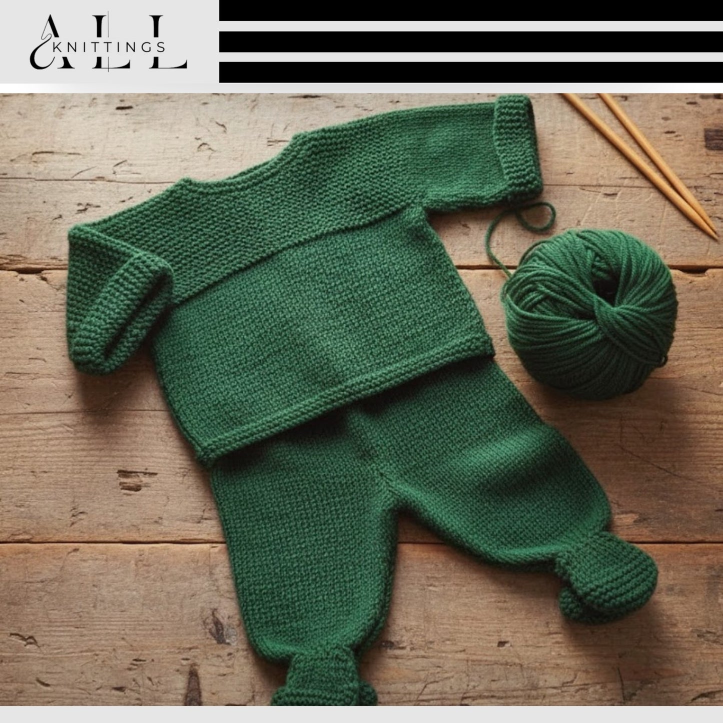 Unisex Very Easy Full Set Little Outfit Knitting Pattern