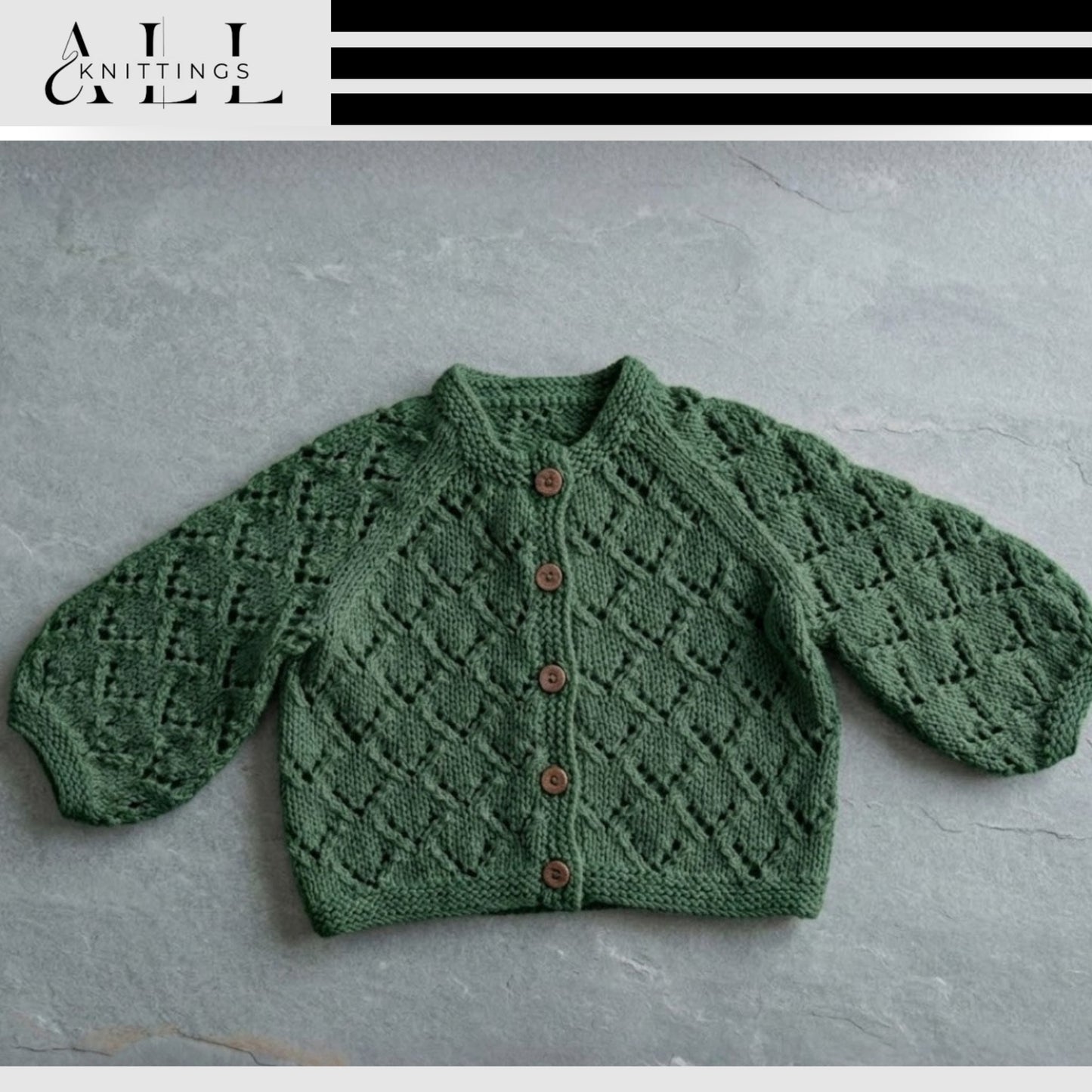 Gentle Textured Baby Cardigan Knitting Pattern