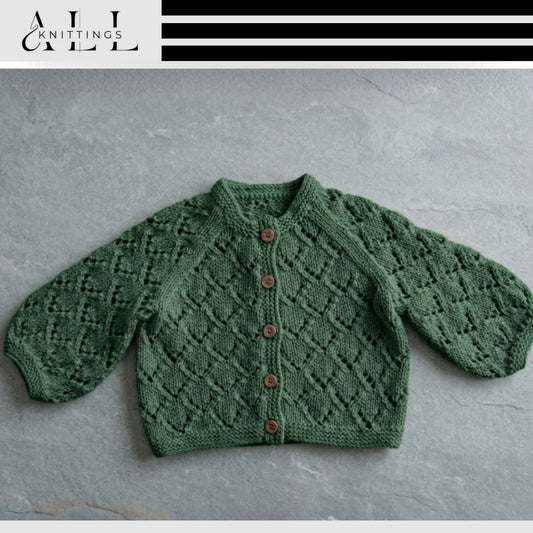 Gentle Textured Baby Cardigan Knitting Pattern