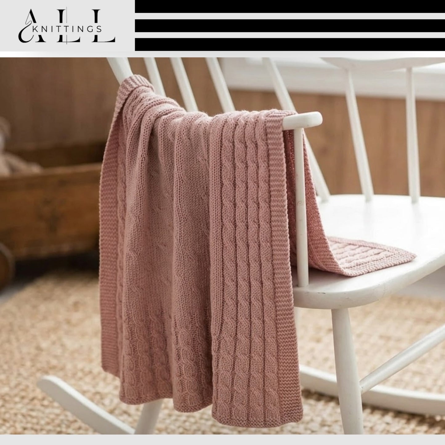 Baby Cables Blanket Knitting Pattern