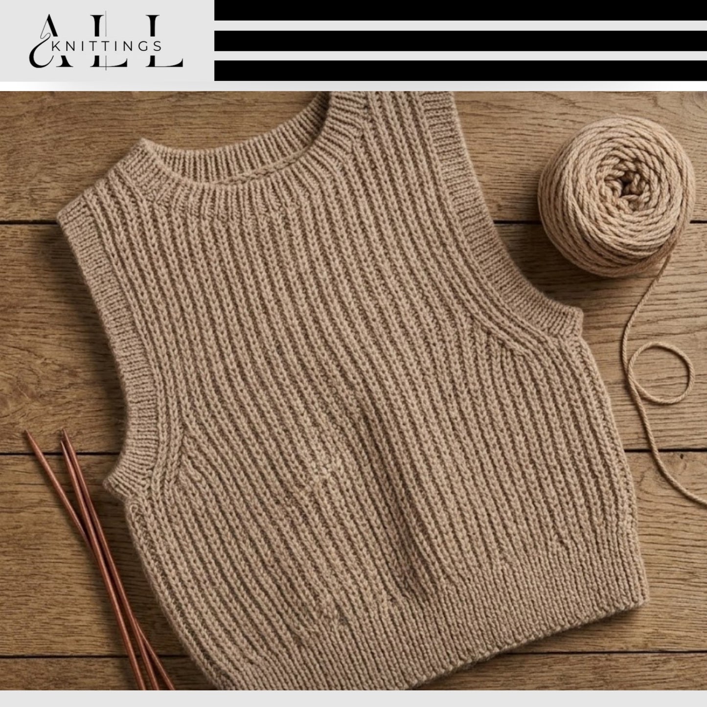 Classic Textured Sleeveless Layer Knitting Pattern