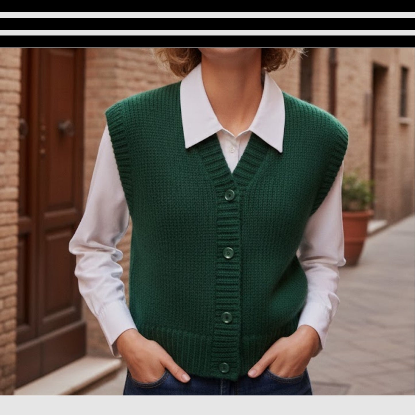 Comfy Buttoned Vest Knitting Pattern