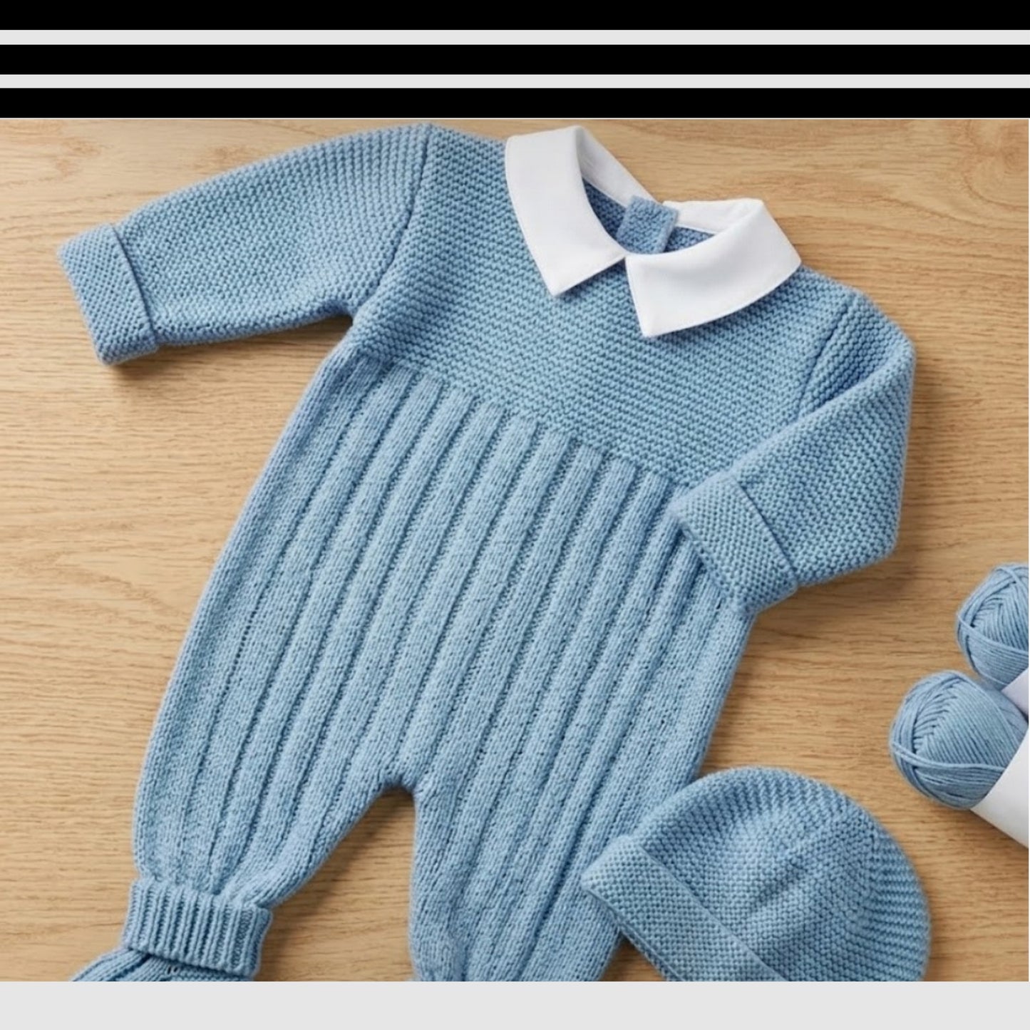 Playful Collared Little Onesie Knitting Pattern
