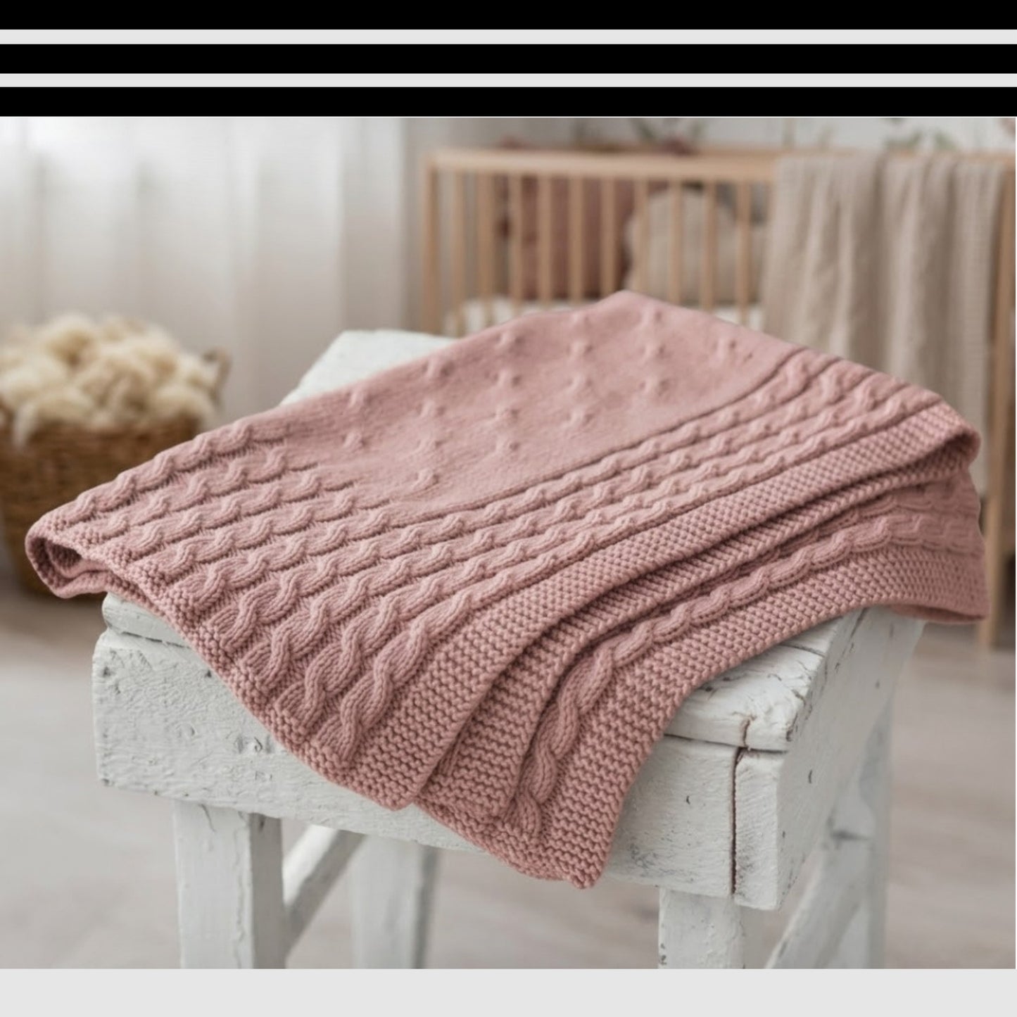 Baby Cables Blanket Knitting Pattern