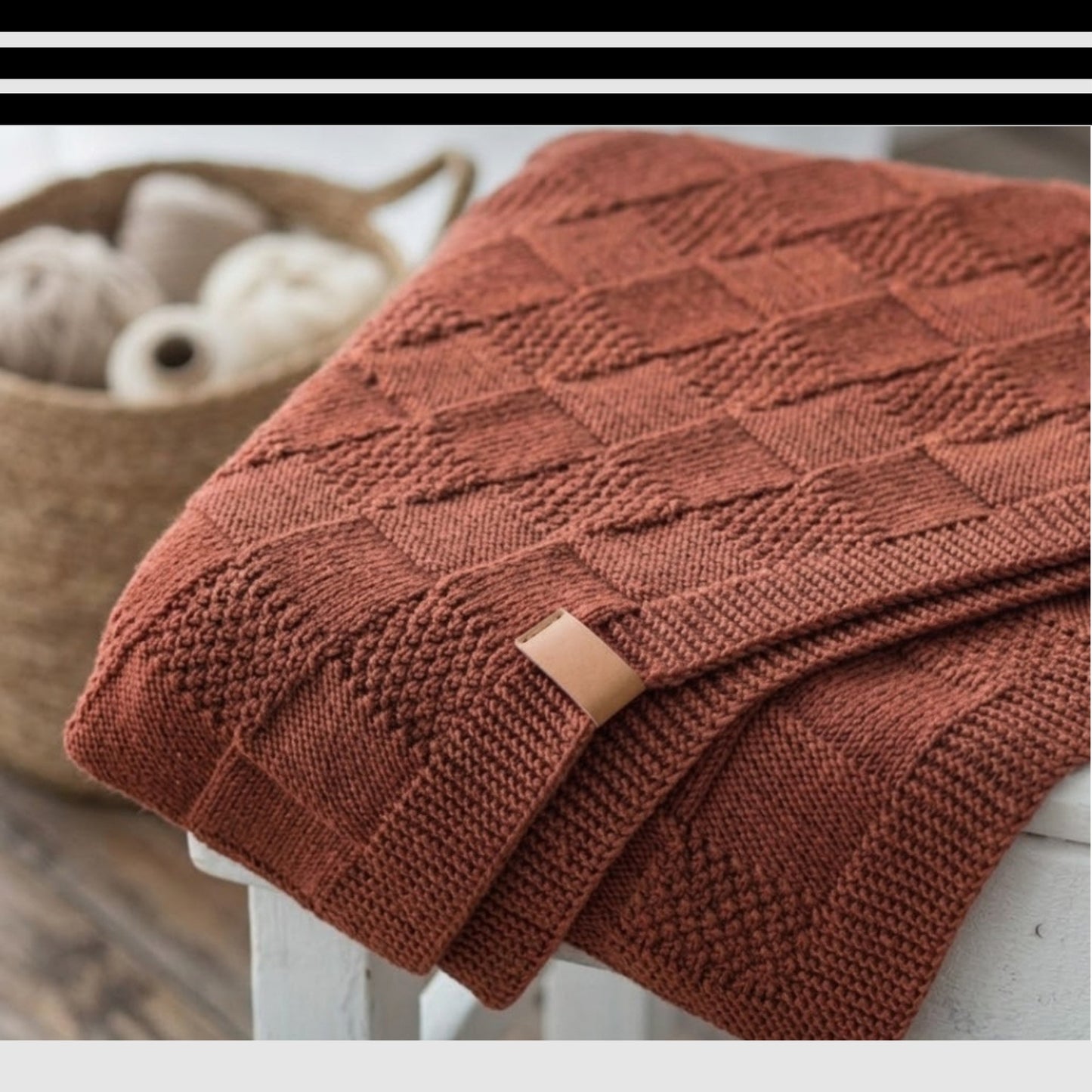 Knit and Purl only Baby Blanket Knitting Pattern