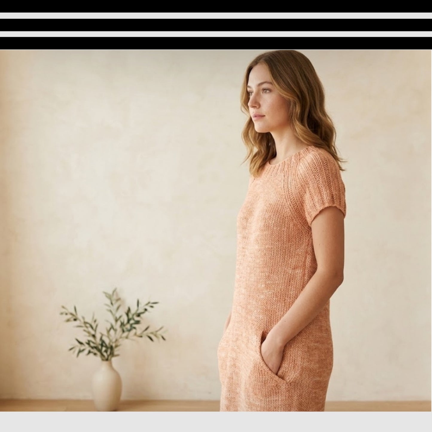 Cozy Beginner Tunic Sweater Dress Knitting Pattern