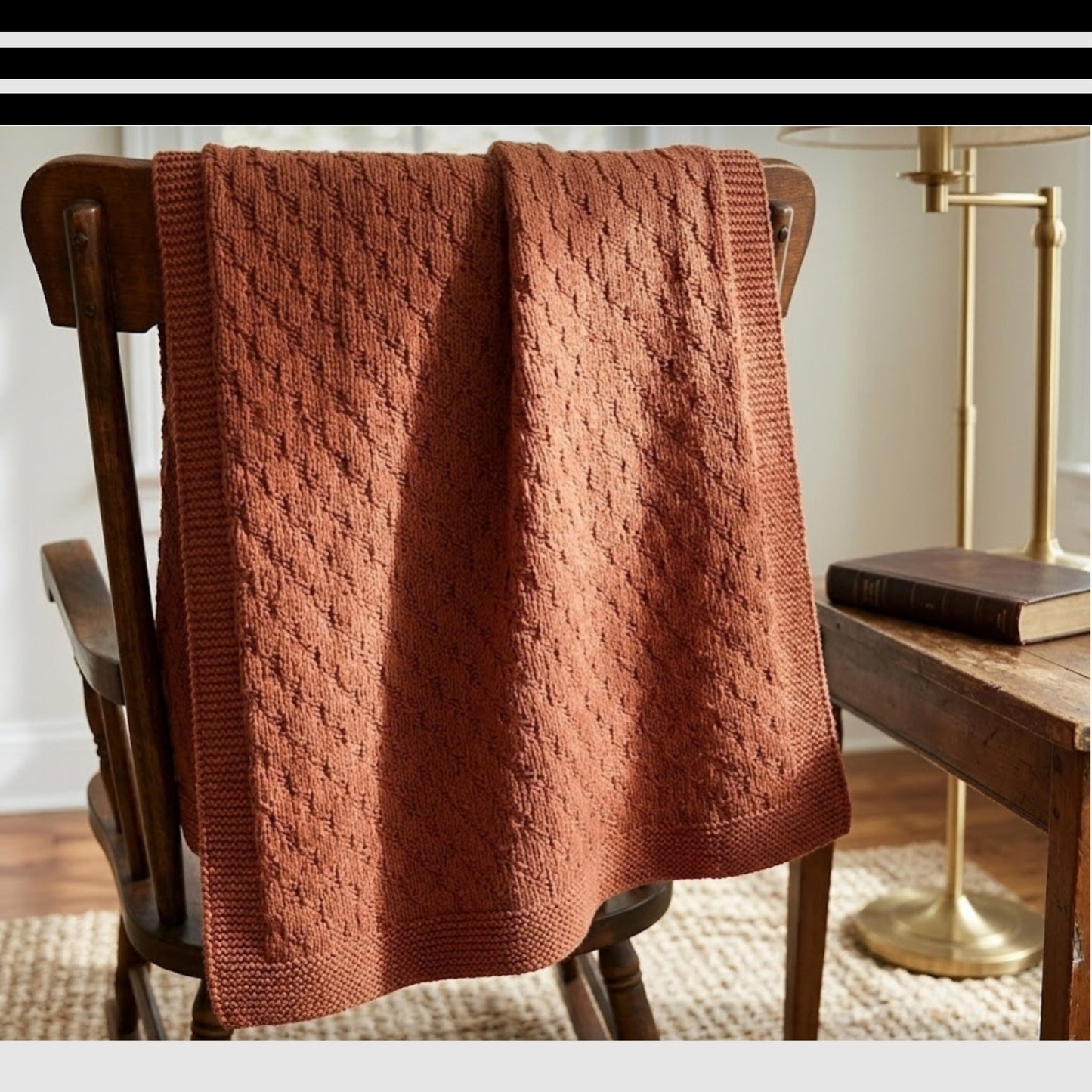 Knit Purl Baby Blanket Knitting Pattern