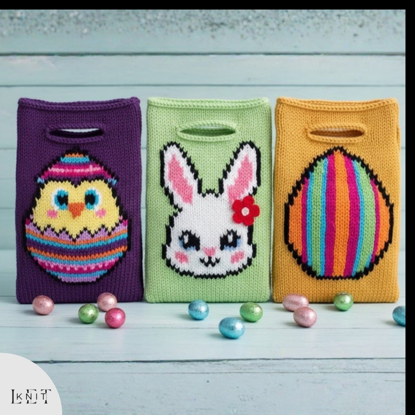 Easter Treat Holder Knit Bag Knitting Pattern