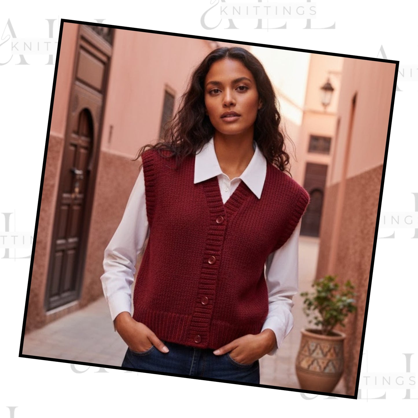 Comfy Buttoned Vest Knitting Pattern