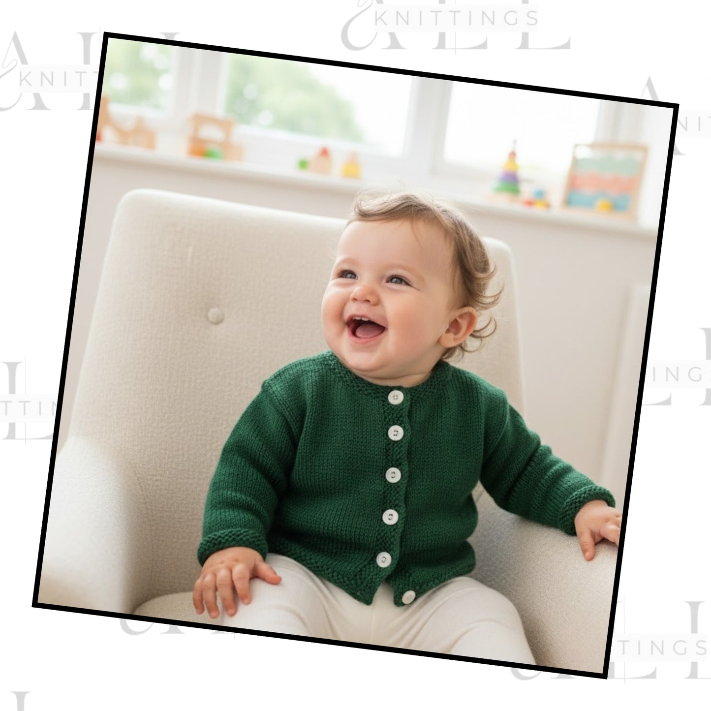 Unisex Little Buttoned Cardigan Knitting Pattern
